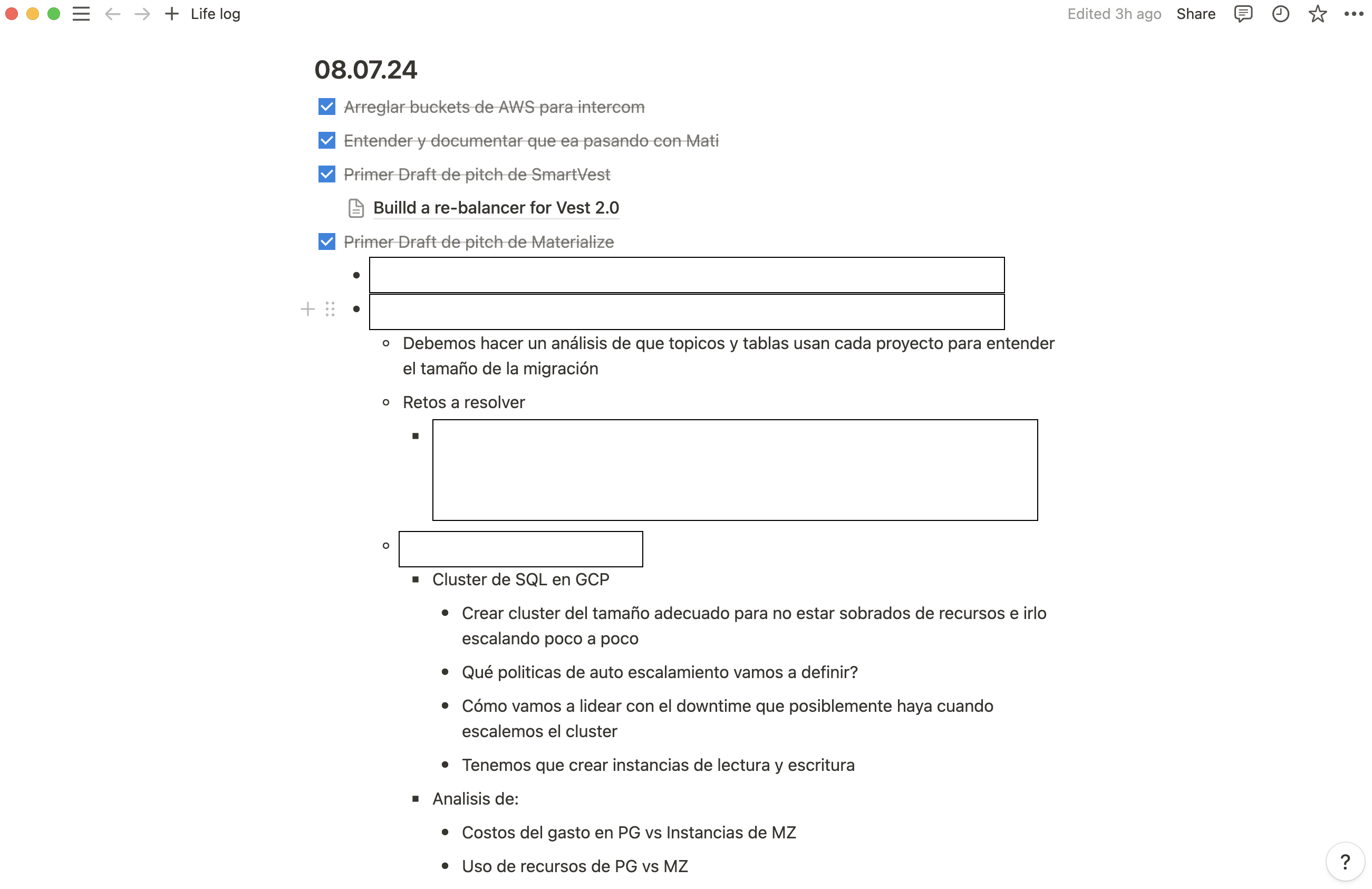 Life log example